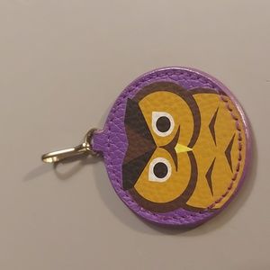 ❤️ Estee Lauder Owl Leather Key Ring Hang Tag